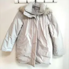 【さおりん様専用】ユニクロ　 ハイブリッドダウンコート 　ライトグレー　M