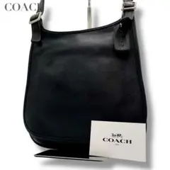 美品✨オールドコーチ ショルダーバッグ サコッシュ グラブタンレザー 黒