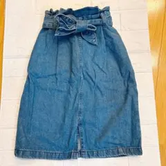 GU デニム リボン付きスカート