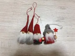 【4点セット】サンタ 小人 オーナメント マスコット クリスマスツリー