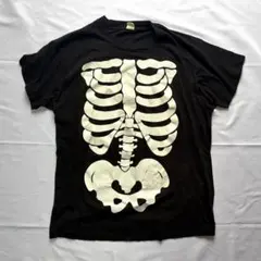~90s スカル ボーン Ｔシャツ ブラック ヴィンテージ usa製