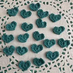 NO.68 ハートのモチーフ レース編み　20枚セット　ハンドメイド