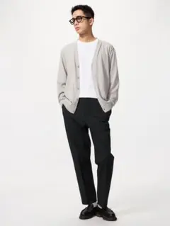 ユニクロ スマートアンクルパンツ レギュラーフィット 今期モデル ブラック