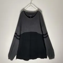 Eddie Bauer コットンニット XL TALL 実寸3XL〜4XL 切替