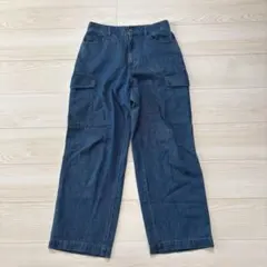 UNIQLO ユニクロ　デニムワイドストレートカーゴパンツ　サイズM