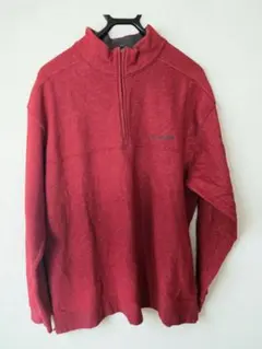 Columbia ハーフジップ スウェット　ビッグサイズ XLトレーナー　赤
