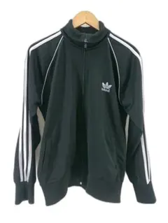 adidas トレフォイル トラックジャケット 黒 ワンポイントロゴ ◼️