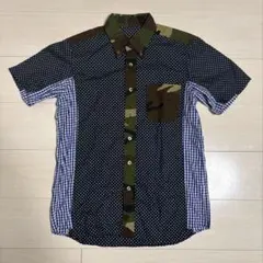 2000s sophnet. 半袖シャツ 切替 水玉　迷彩 チェック 裏原のサムネイル