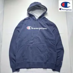 H*D様 US古着 チャンピオン プリントロゴ パーカー プルオーバー ネイビー