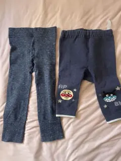 アンパンマン＆無印　レギンスタイツ　2枚セット　80〜90センチ