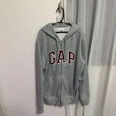 GAP グレー フロントロゴ パーカー XS