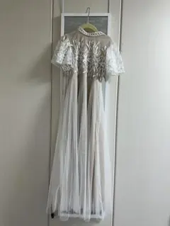 ベージュ 刺繍入り フォーマルドレス 140〜