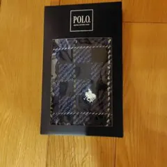 Polo チェック柄 ハンカチ ネイビー系