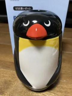 加湿器　USB 潤いポット　アニマル　ペンギン（陶器製）のサムネイル