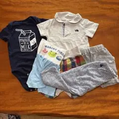 70サイズ ポロシャツ /ネイビーロンパース/長ズボン/半ズボン3