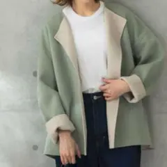 ウールカシミヤミドルリバーコート　アーバンリサーチロッソ　rosso