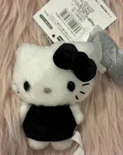 新品　サンリオ　ミニチュアキルト　マスコットホルダー　ハローキティ　黒