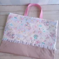 レッスンバッグ　　#828　ユニコーン　キルティング　通園バック　　ハンドメイド