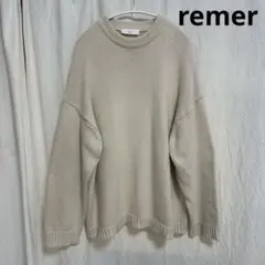 remer ルーズベーシックヘビー コットン オーバーニット オフホワイト M