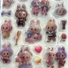 ラブブ ぷっくり　3Dシール 立体 ぷくぷく　スティッチ　ボンボンドロップ　★3