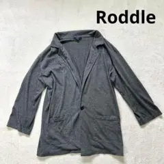 【Roddle】 L レディース長袖カーディガン 羽織り　グレー　春秋