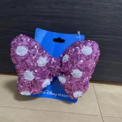 新品　ピンク　リボン　ヘアゴム　スパンコール　ミニーの日　ミニー