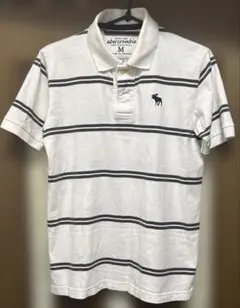 abercrombie ストライプ ポロシャツ M
