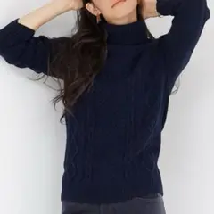 美品 ユナイテッドアローズ HAMILTON ARAN タートルニット ウール