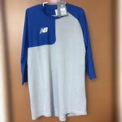 【半額以下】New Balance アンダーシャツ 2XL ブルー グレーのサムネイル
