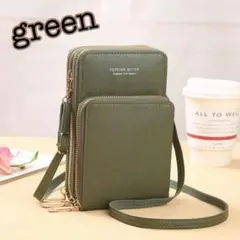 スマホショルダー　スマホポーチ　カーキ ポシェット　ショルダーバック ラスト1点