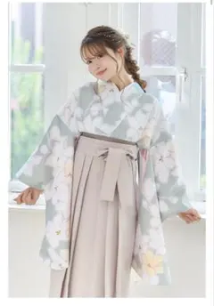 限定値下げ！小学生　袴　小物もほぼフルセット　人気　ベージュ　卒業式