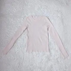 SHEIN Dazy リブニット 長袖 ピンク S【C145】