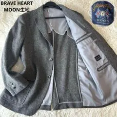 美品　BRAVE HEART MOON生地　テーラード　段返り　ヘリンボーン　Ｌ