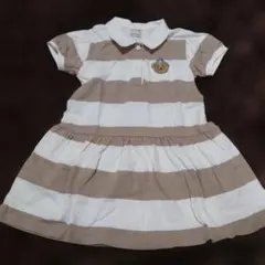 petit main 半袖ボーダーワンピース 100cm