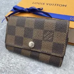 LOUIS VUITTON ルイヴィトン　キーケース　ダミエ　6連　レザー
