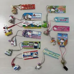 ハローキティ 根付け キーホルダー ご当地キティ 11個セット