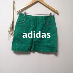 adidas アディダス 刺繍 スカート ゴルフ お洒落 グリーンのサムネイル