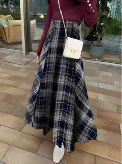 ウエストゴムスカートウール