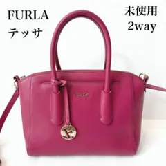 美品 FURLA テッサ 限定色 ピンク ショルダーバッグ ショルダーバッグ