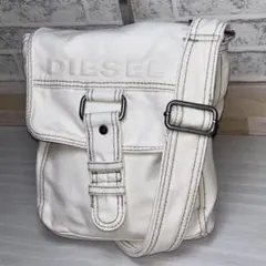 【Y2K】　ディーゼル DIESEL キャンバス ショルダーバッグ 白 立体ロゴのサムネイル