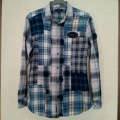 DIESEL パッチワークチェックシャツ XS（Ｓサイズ着用）