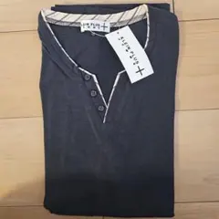 KLEIN PLUS ダークグレー Vネックシャツ 新品
