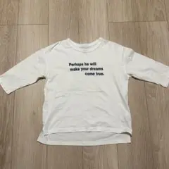 ベルメゾン メッセージプリント Tシャツ ホワイト 七分袖 GITA