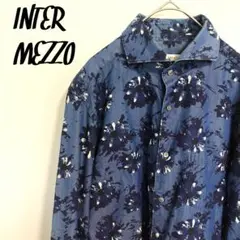 INTER MEZZO フラワー柄 長袖シャツ メンズ 花柄