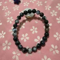 黒檀 九尾 ラブラドライト 天然石 パワーストーン ハンドメイド