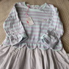 KP ボーダー 七分袖ワンピース　130