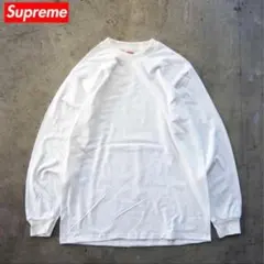 USA製 Supreme ホワイト ロンT tシャツ シュプリーム