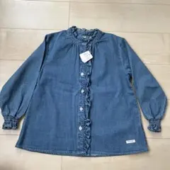 デニムシャツ　長袖　130