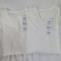 新品☆GUNZE　ホットマジック　長袖シャツ　丸首Vネック　2枚セット　Lサイズ