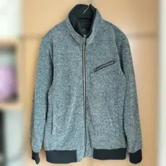 【タカキュー】メンズグレー系ジップアップジャケット MENSアウター上着Mサイズ
